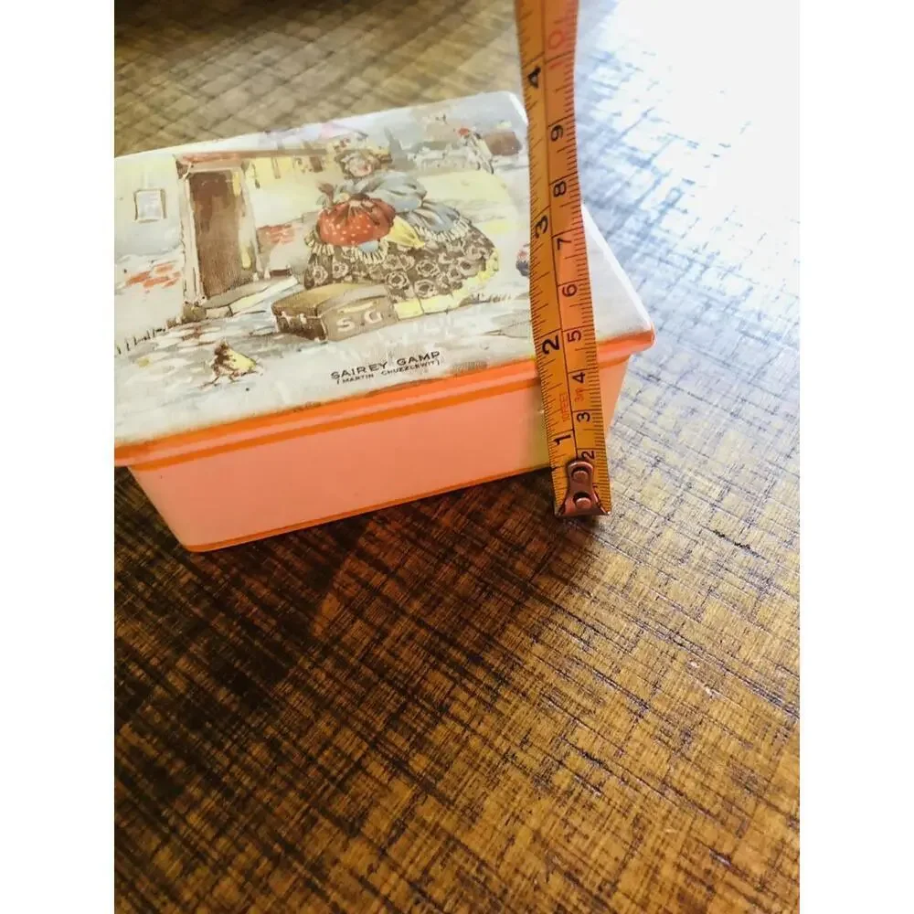 Hanley Staffordshire England Sairey Gamp Victorian Porcelain Lidded Trinket Box